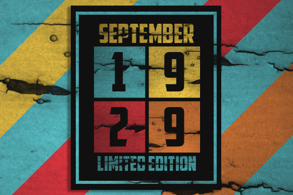 Retro September 1929 Limited Edition